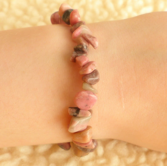 Bracelet chips - Rhodonite - Amour de soi