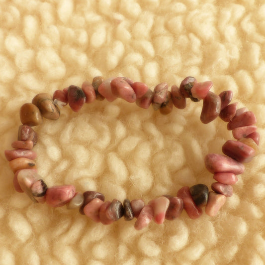 Bracelet chips - Rhodonite - Amour de soi