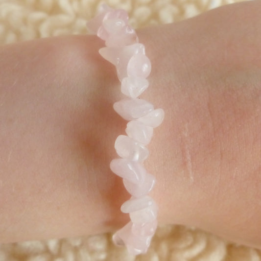 Bracelet chips - Quartz rose - Douceur