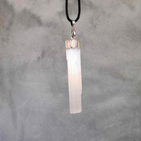 Pendentif cristallisé - Sélénite - Apaisement