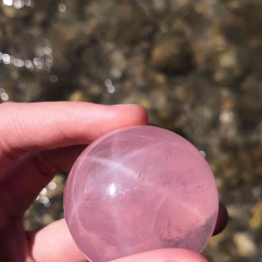 Sphère - Quartz rose étoilé - Guérison émotionnelle