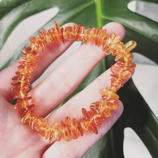Bracelet chips - Ambre claire - Chaleur