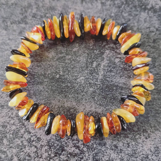 Bracelet - Ambre multicolore - Chaleur