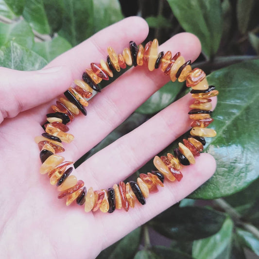 Bracelet - Ambre multicolore - Chaleur