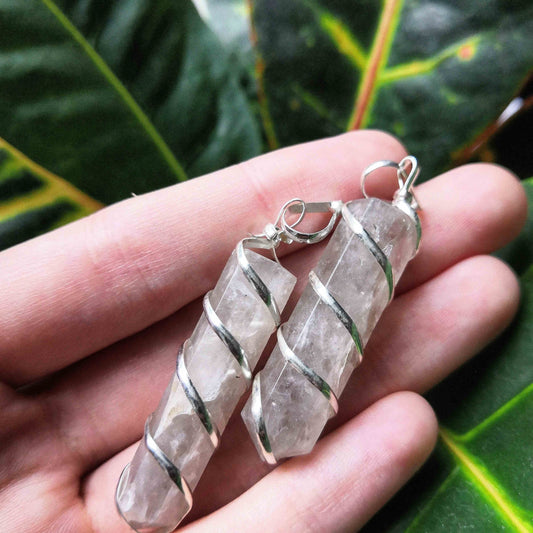 Pendentif spirale - Quartz fumé - Ancrage