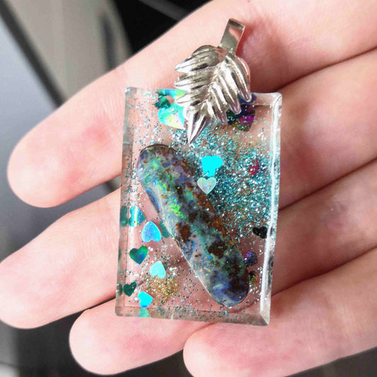 Collier Opale Boulder ~ Créativité (percé par mes soins)