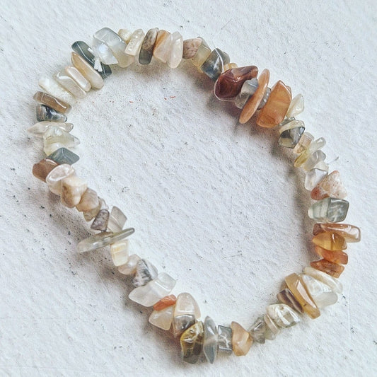 Bracelet chips - Pierre de lune multicolore - Intuition
