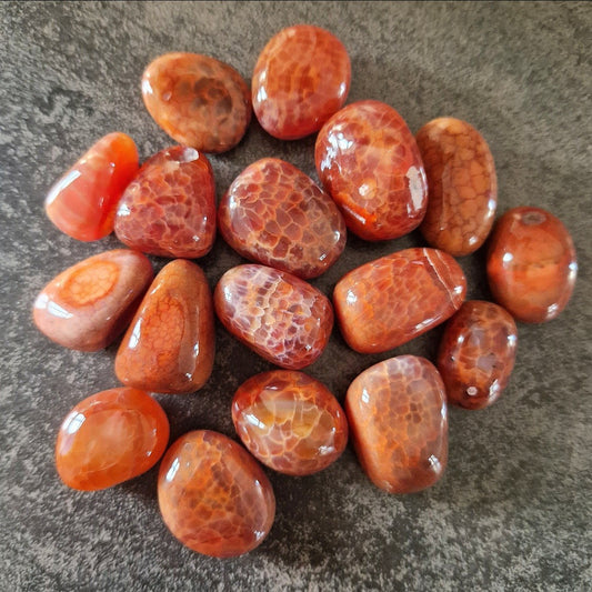 Pierre roulée - Cornaline peau de serpent - Épanouissement