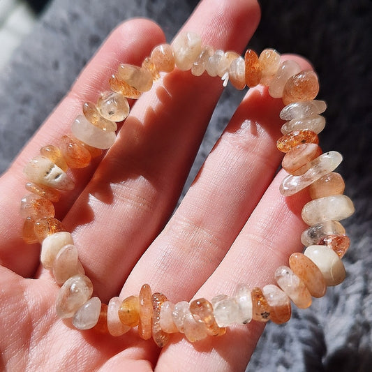 Bracelet chips - Pierre de soleil - Joie de vivre