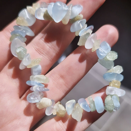 Bracelet chips - Aigue marine - Communication