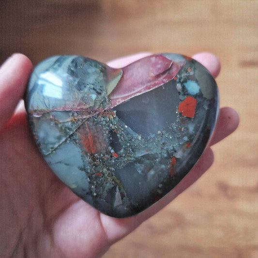 Galet cœur - Jaspe volcan - Vitalité