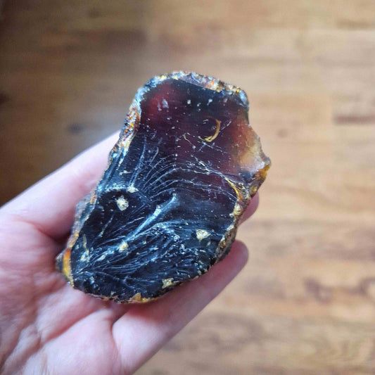 Pierre brute - Ambre bleue - Chaleur