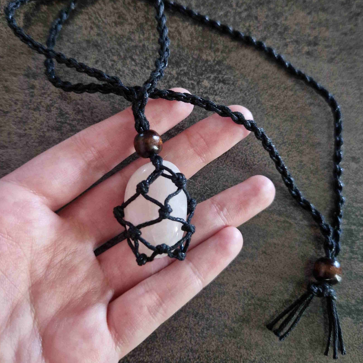 Collier en tissu pour pierre roulée (2 à 3cm)