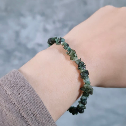 Bracelet chips - Émeraude - Sagesse du cœur
