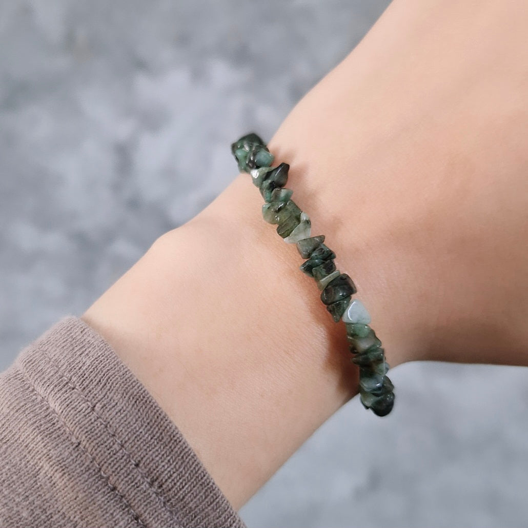 Bracelet chips - Émeraude - Sagesse du cœur