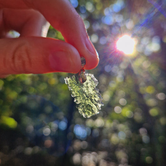 Pendentif - Moldavite (Besednice) - Éveil spirituel