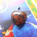 Pendentif Coeur d'Obsidienne acajou ~ Ancrage