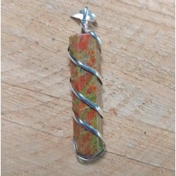 Pendentif Unakite (Epidote) ~ Force tranquille