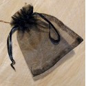 Petit sachet d'organza noir (7x7cm)