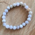 Bracelet Calcédoine bleue (7mm) ~ Tendresse
