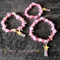 Bracelet Pierre de lune & Quartz rose - Faery Luck charm