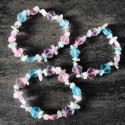 Bracelet Amazonite & Quartz rose - Coquillage