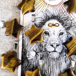 Pendentif étoile d'Oeil de tigre ~ Confiance en soi