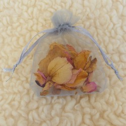 Sachet d'organza argenté