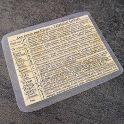 Fiche plastifiée sur les runes nordiques