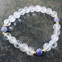 Bracelet Tanzanite et Cristal de roche ~ Harmonie