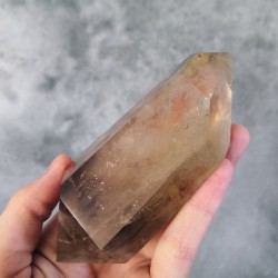 Pointe biterminée de Citrine (11cm, 270g)