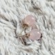 Boucle d'oreilles Quartz rose en argent