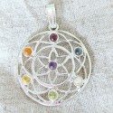 Pendentif Fleur de vie des chakras