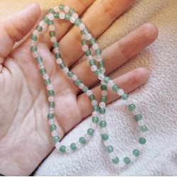 Collier Aventurine et Quartz rose (46cm)