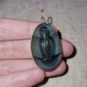 Pendentif Obsidienne œil céleste "Ange Gardien" ~ Puissance