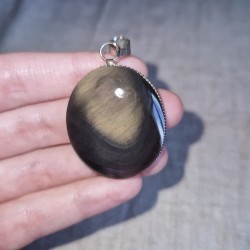 Pendentif obsidienne œil céleste