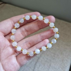 Bracelet Pierre de lune blanche ~ Médiumnité