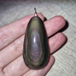 Pendentif obsidienne œil céleste