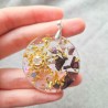 Pendentif 3D Sugilite et résine ~ Chemin de vie
