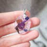 Pendentif Sugilite et résine ~ Chemin de vie