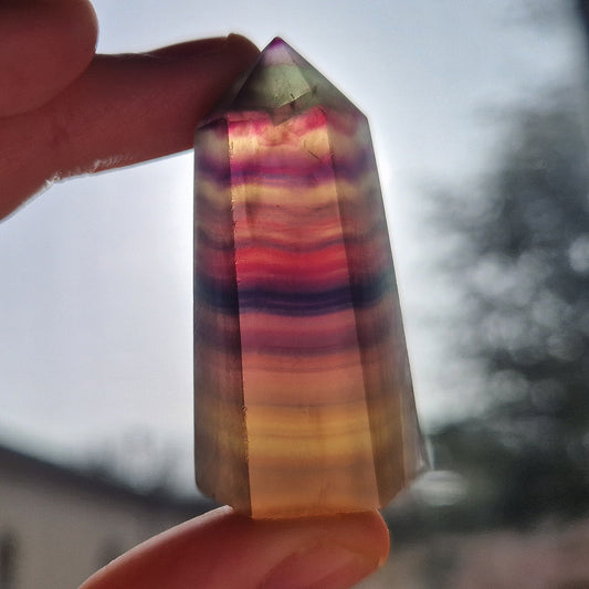 Pointe - Fluorite arc-en-ciel - Harmonie
