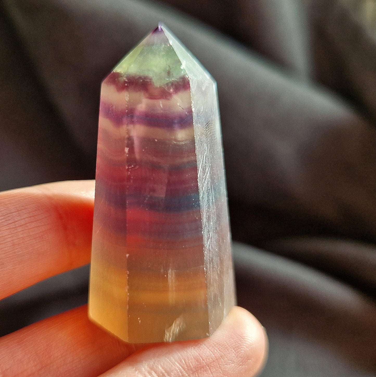 Pointe - Fluorite arc-en-ciel - Harmonie