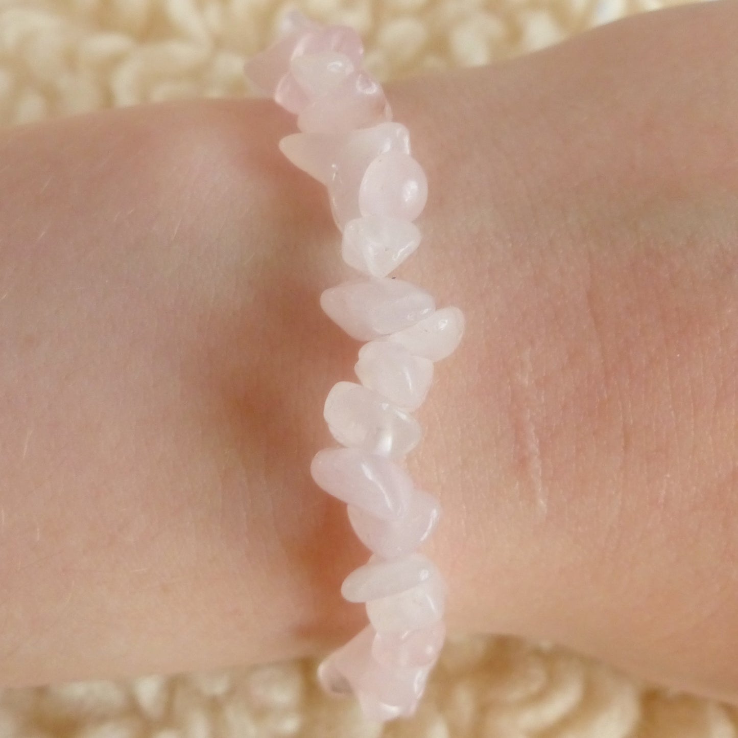 Bracelet Quartz rose de Madagascar (qualité extra) ~ Douceur