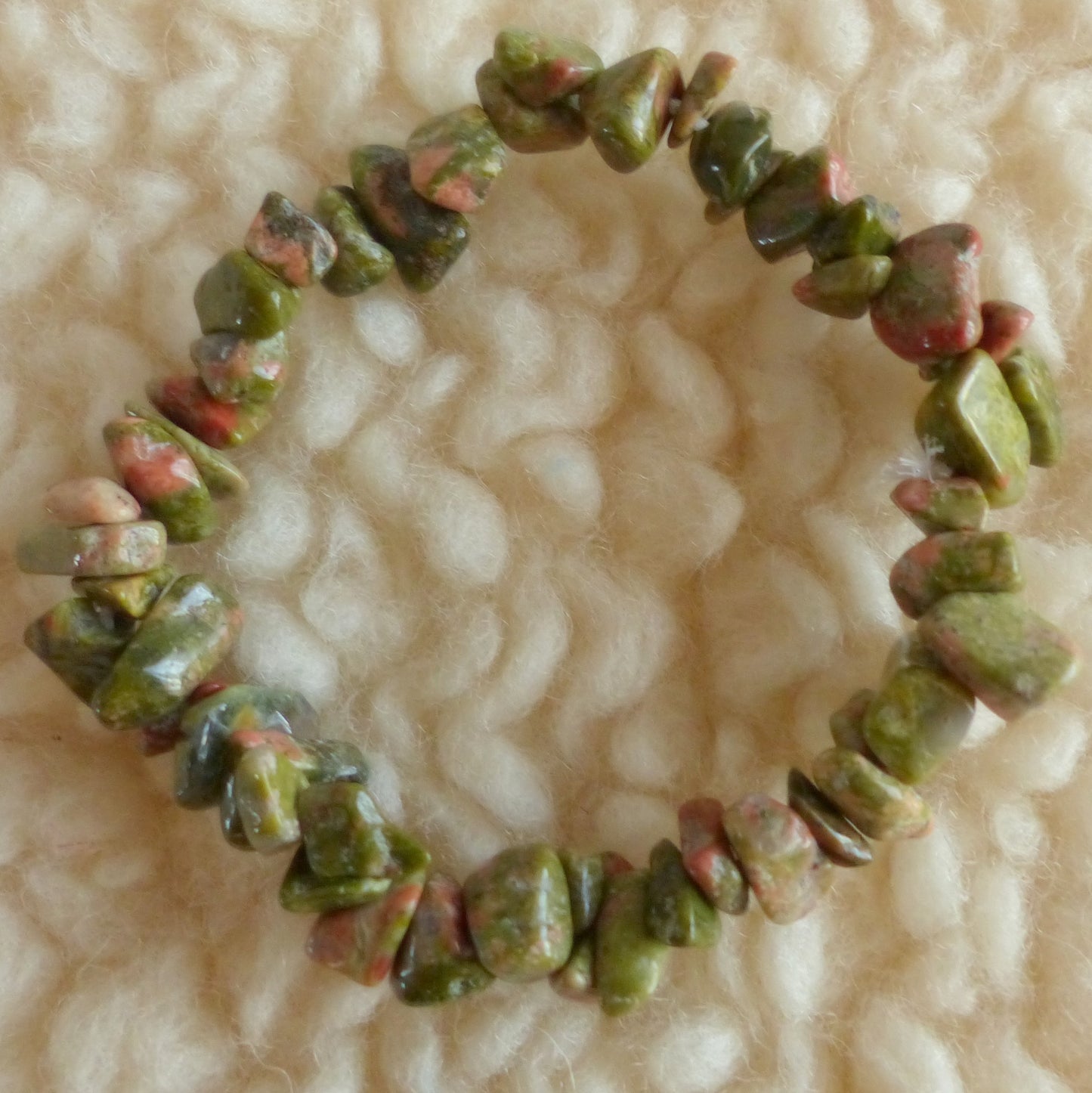 Bracelet Unakite (Epidote) ~ Force tranquille