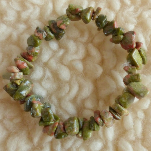 Bracelet Unakite (Epidote) ~ Force tranquille