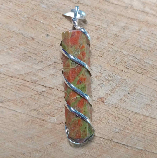 Pendentif Unakite (Epidote) ~ Force tranquille