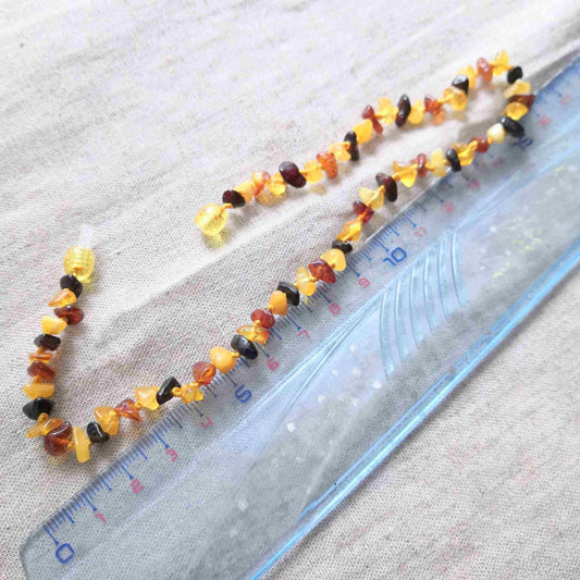Collier pour bébé en Ambre multicolore