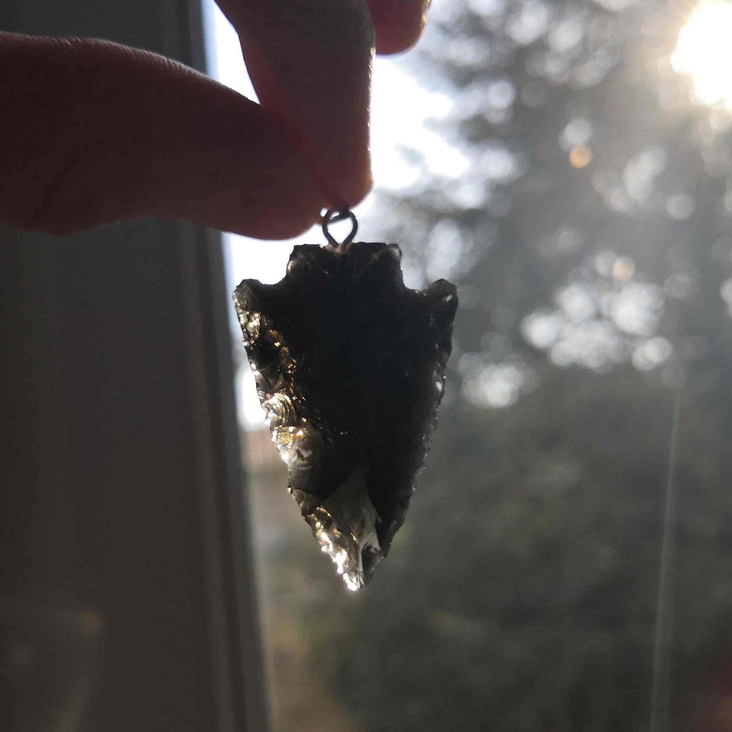 Pendentif en Obsidienne noire ~ Protection