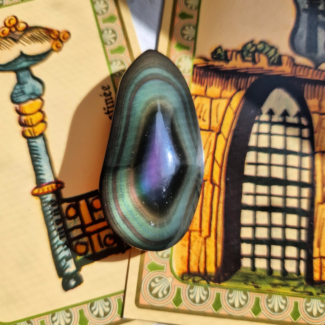 Cabochon d'Obsidienne œil céleste ~ Puissance