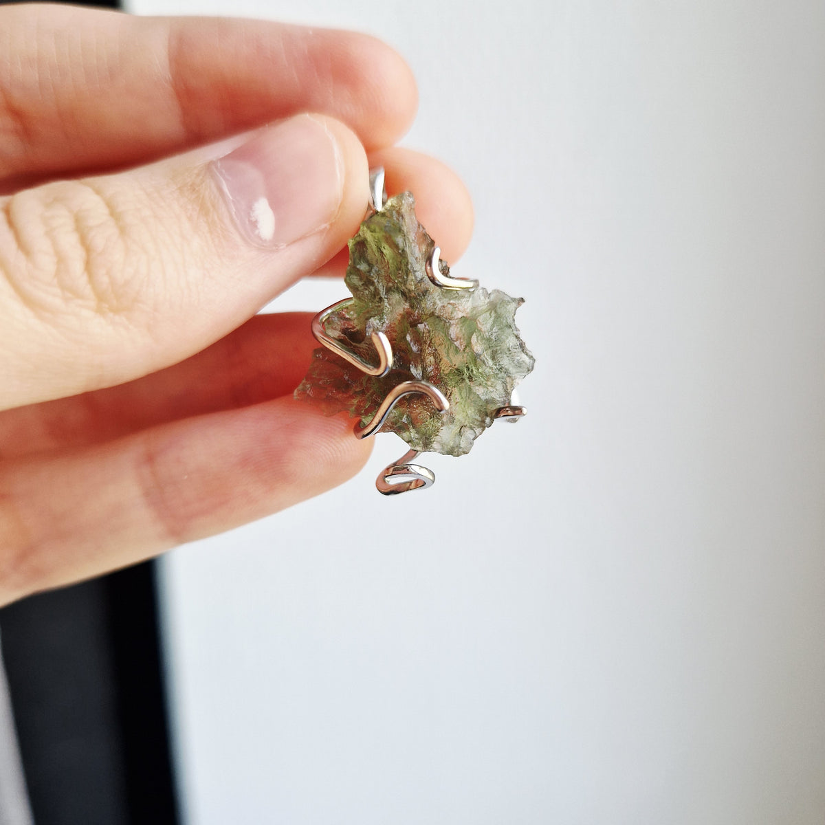 Pendentif (argent 925) - Moldavite (Besednice, Jezkovna) - Éveil spirituel [3]